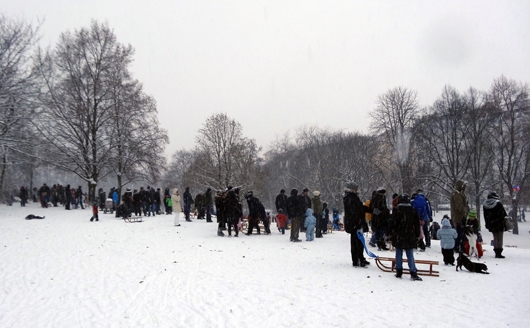 Menschen im Schnee