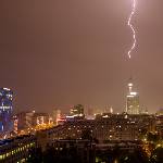 Blitzeinschlag im Berliner Fernsehturm