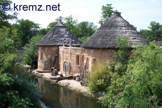 Eine afrikanische Hütte im Hannover Zoo